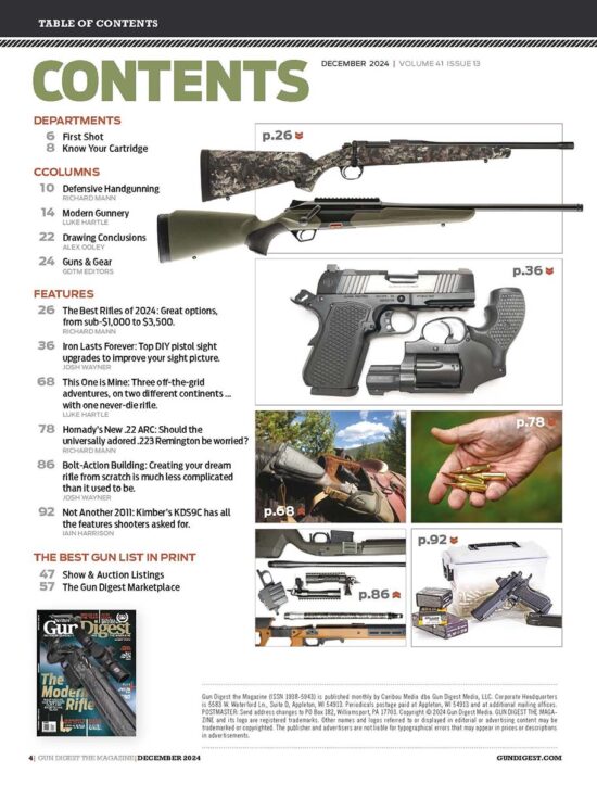 Gun Digest Dec 2024 TOC Ed